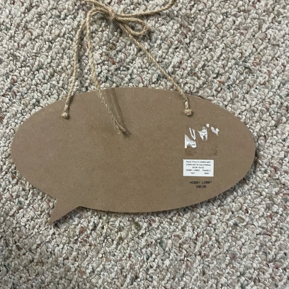 Hobby Lobby Rustic Brown Hanging Sign - Picture 4 of 4